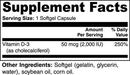 Vitamin D3 2,000 IU - LOOKMAX 