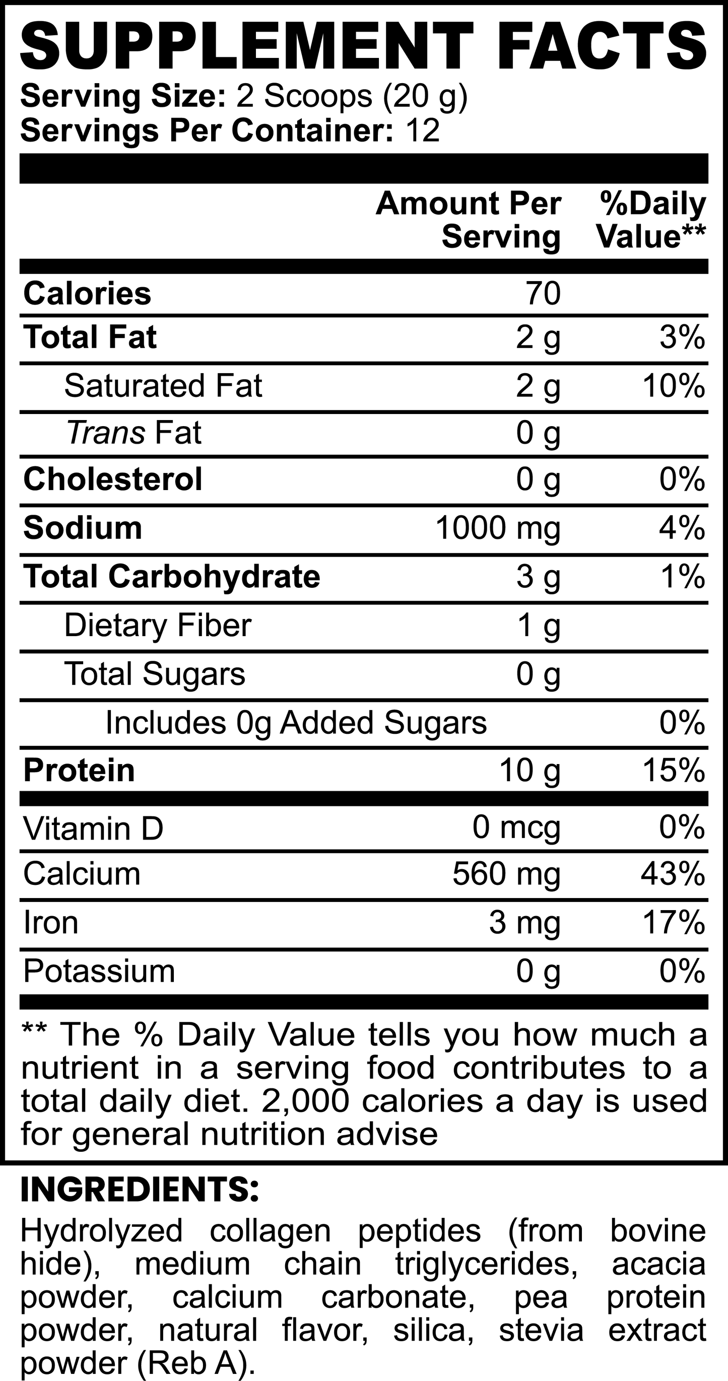 Grass-Fed Collagen Creamer (Vanilla) - LOOKMAX 