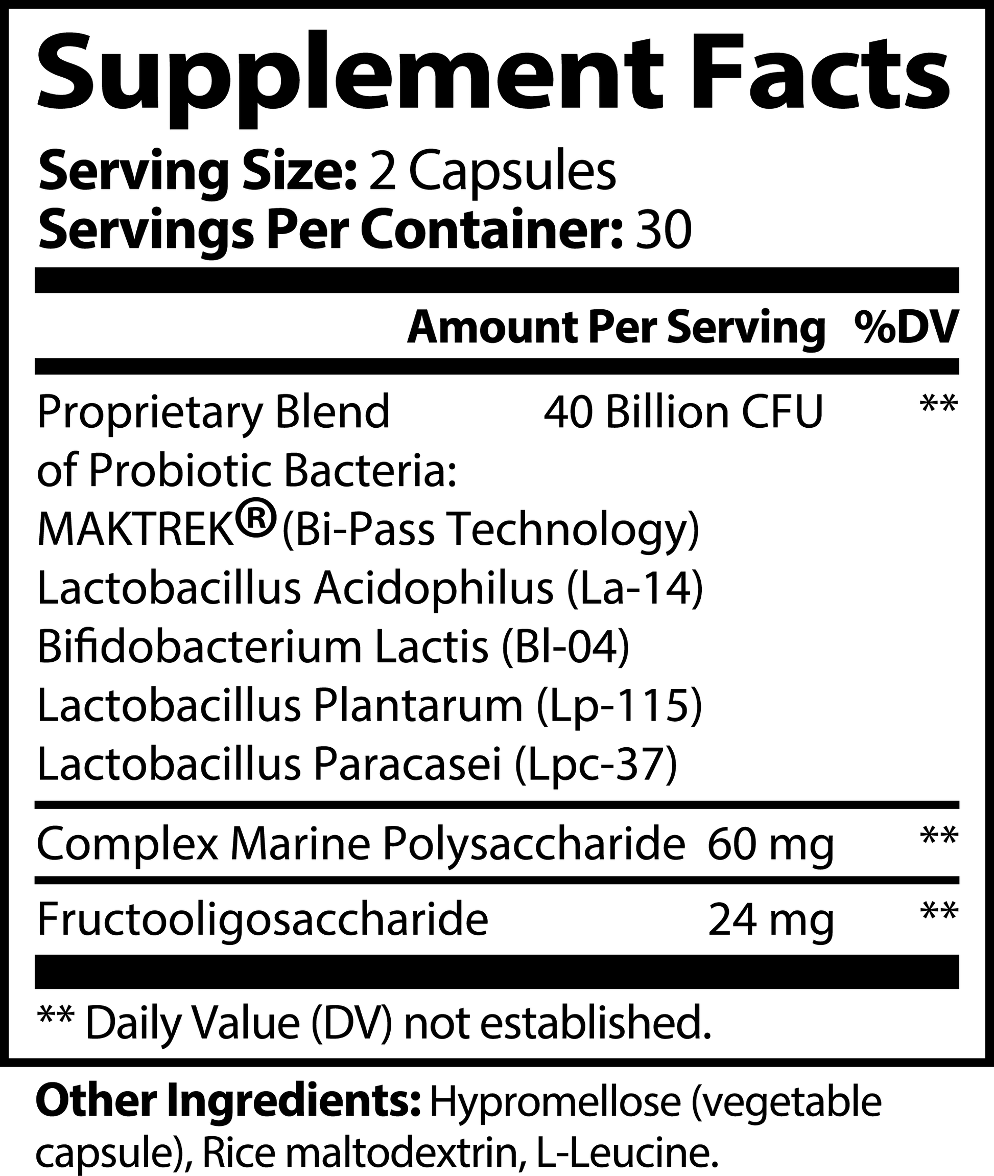 Probiotic 40 Billion with Prebiotics - LOOKMAX 