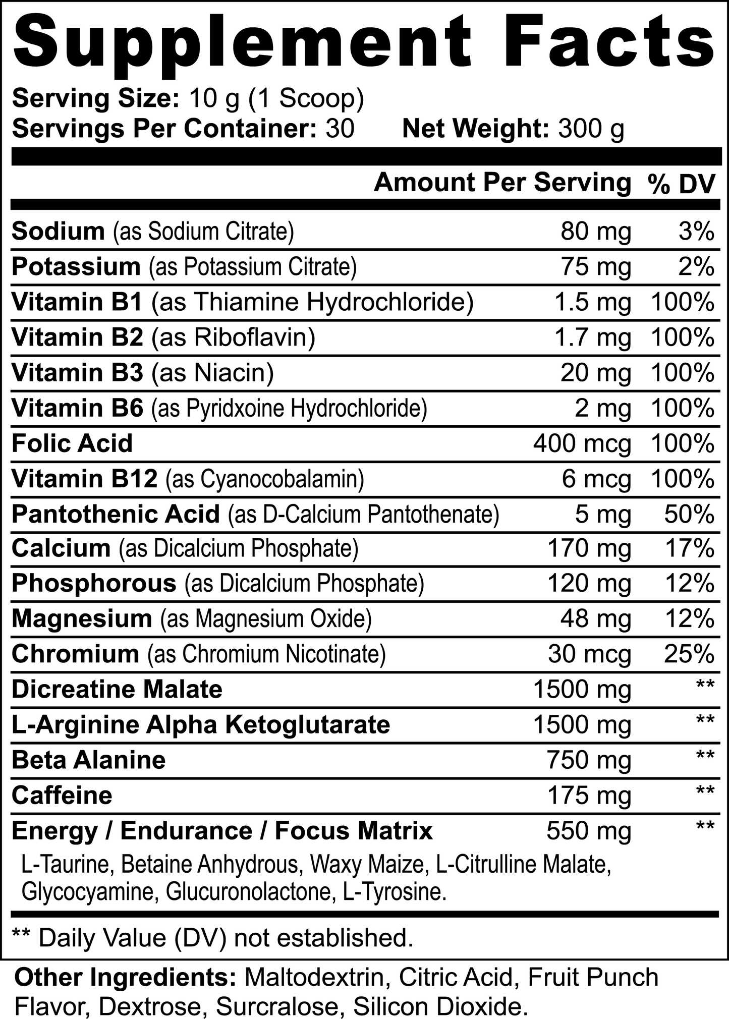 Nitric Shock Pre-Workout Powder (Fruit Punch) - LOOKMAX 