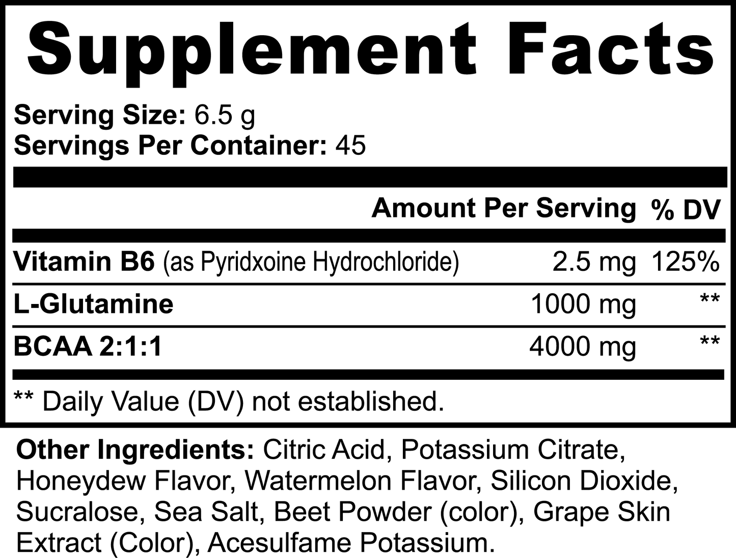 BCAA Post Workout Powder (Honeydew/Watermelon) - LOOKMAX 