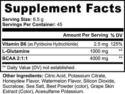 BCAA Post Workout Powder (Honeydew/Watermelon) - LOOKMAX 